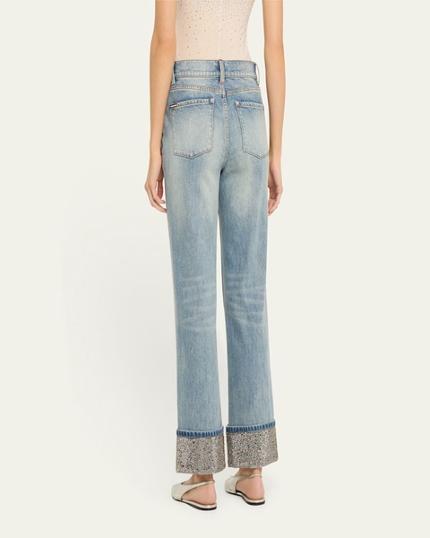 Weezy Embellished-Cuff Jeans