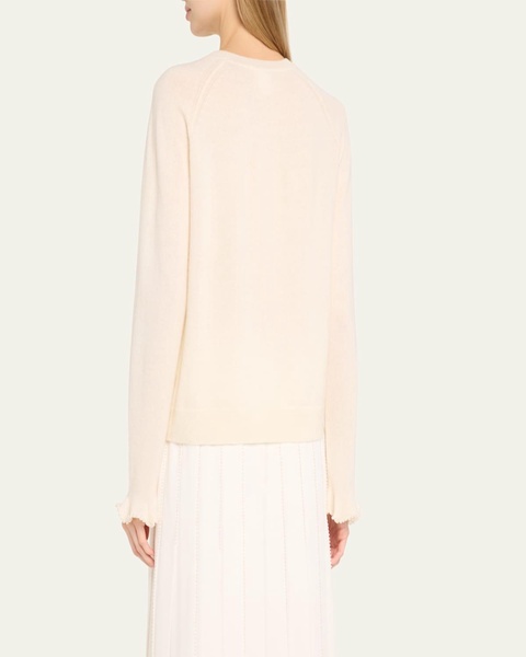 Bead-Trim Cashmere Sweater