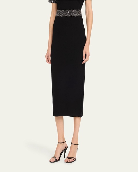 Jane Embellished Knit Midi Skirt