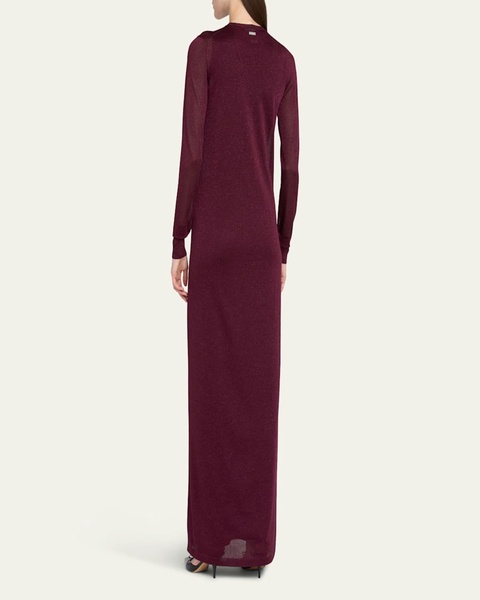 Long Lurex Knit Cardigan