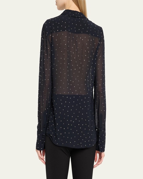 Chika Strass Button-Down Top