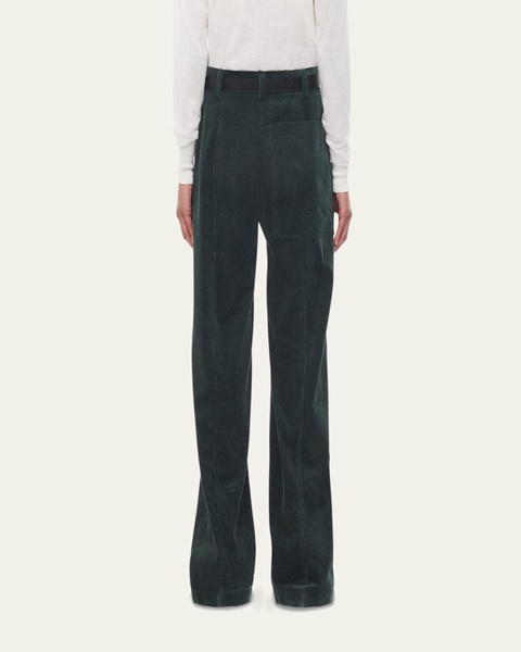Patch Pocket Corduroy Wide Leg Pants