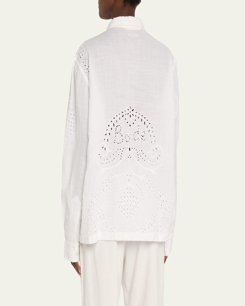 Belvoir Lace Linen Shirt