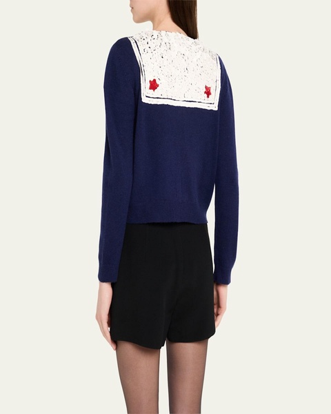 Astoria Sequined Sailor Collar Cardigan