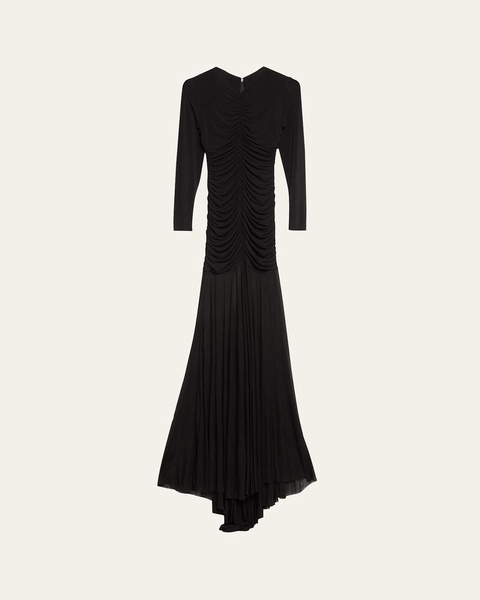 Fawn Ruched Column Gown