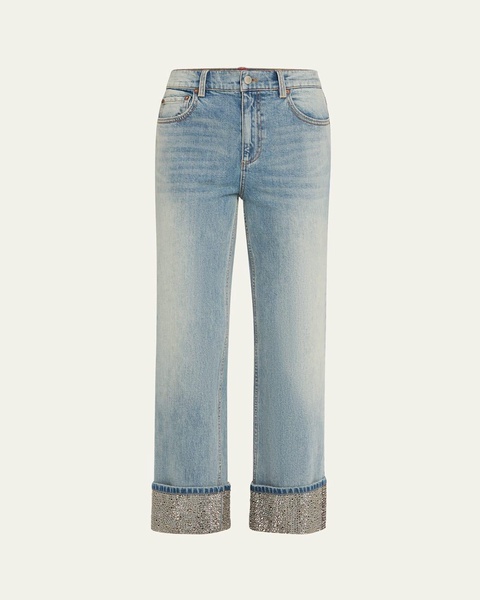 Weezy Embellished-Cuff Jeans