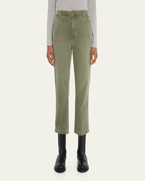 Easy Relaxed Straight-Leg Crop Trousers