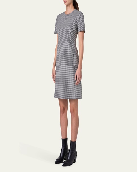 Double-Face Wool Tailored Sheath Dress
