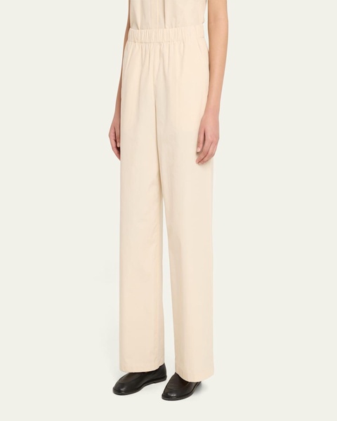 Riverside Wide-Leg Organic Cotton Poplin Pants
