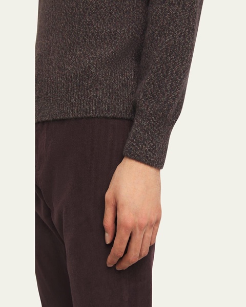 Men's Melange Cashmere Crewneck Sweater