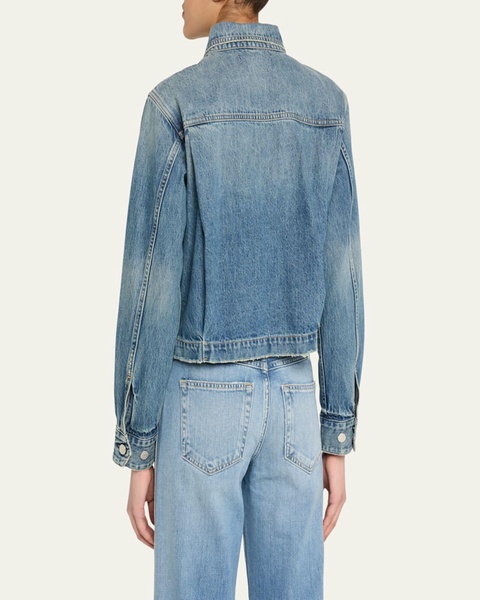 Sally Zip-Front Denim Jacket