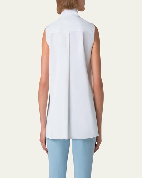 Tie Knot Heavy Cotton Poplin Blouse