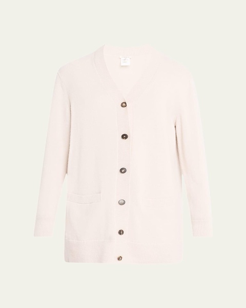 Button-Down Wool-Cashmere Cardigan
