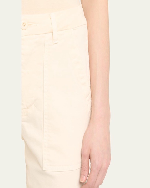 Straight Cropped Army Trousers