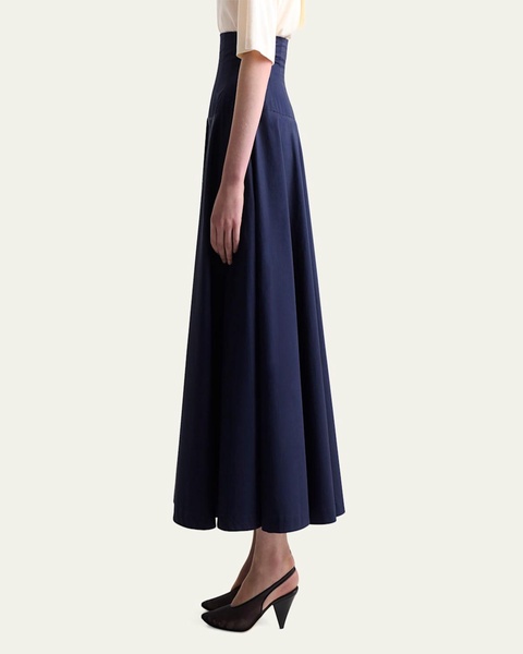 Nell High-Waisted Cotton Maxi Skirt