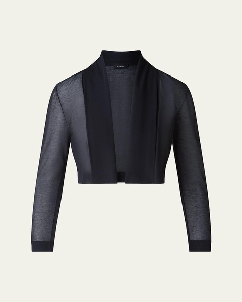 Shawl Sheer Cropped Cardigan