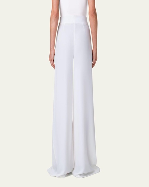 Fellia Silk Double Layer Wide-Leg Pants
