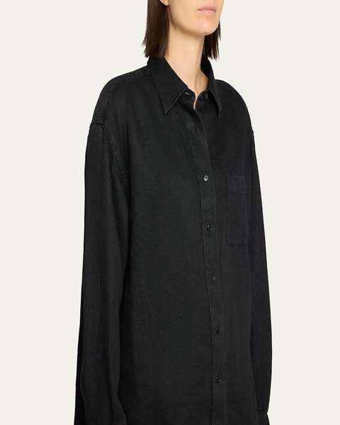 Nesson Oversized Linen Button-Down Shirt