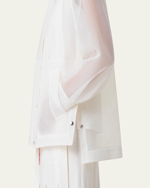 Palina Double Layer Techno Grid Parka
