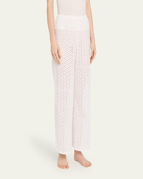 Cavani Cropped Eyelet-Embroidered Cotton Pants