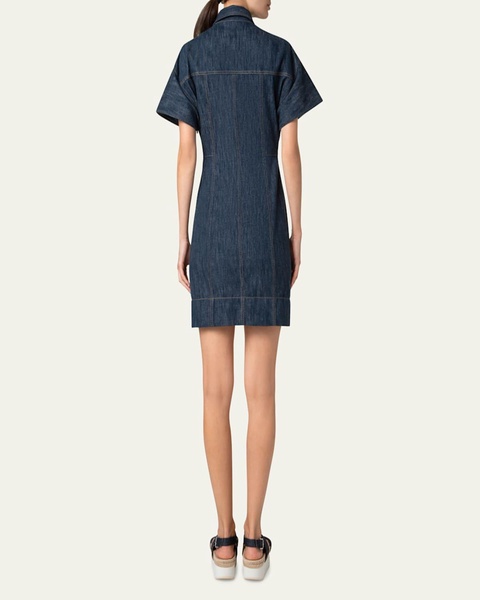 Mini Cotton Wool Denim Dress