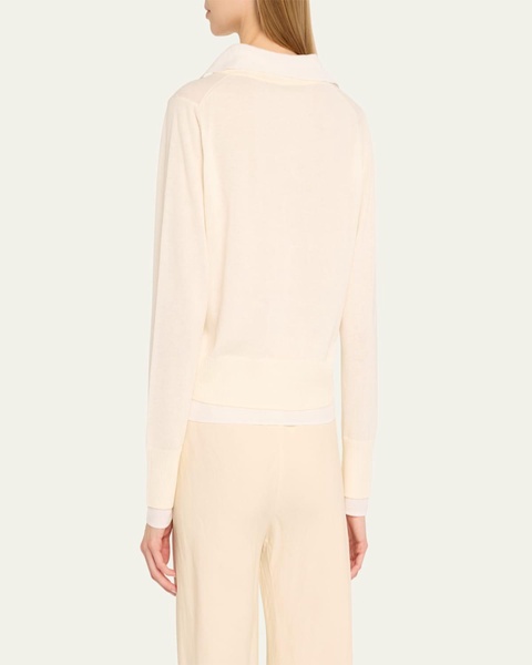 Fine Knit Layered Collared Sweater