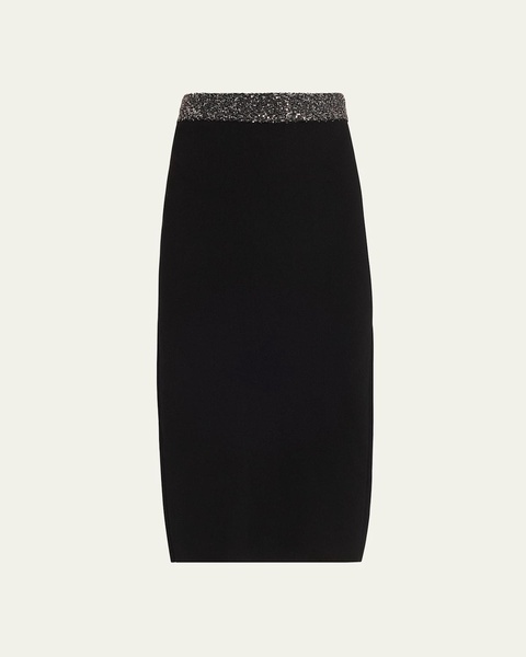 Jane Embellished Knit Midi Skirt