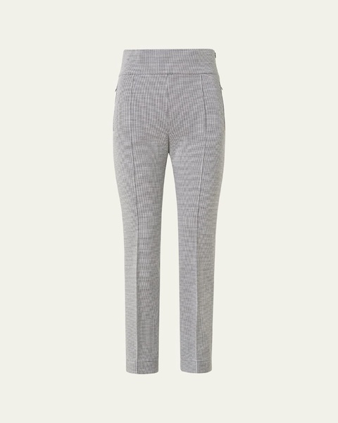 Maxine Micro Houndstooth High Waist Jersey Pants