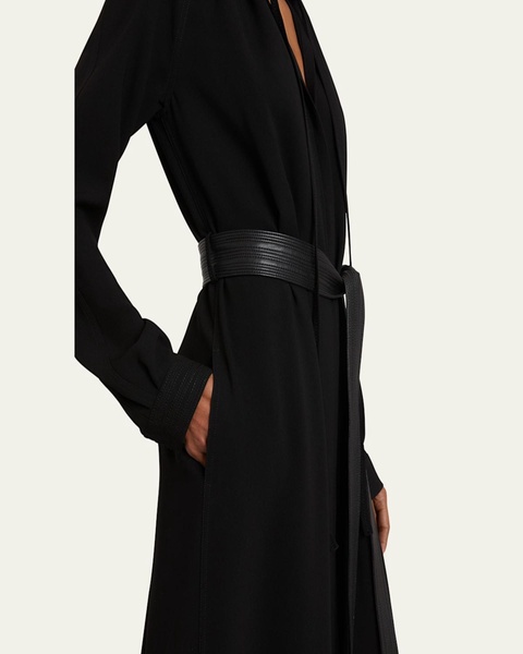Enya Lightweight Crepe Dress with Belt