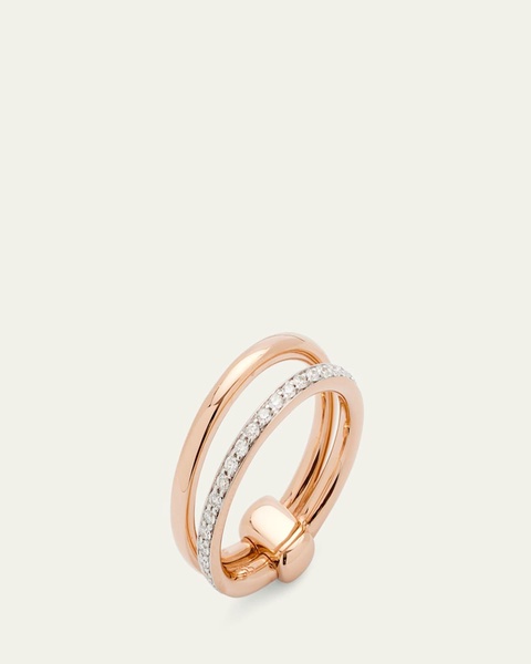 Iconica 18K Rose Gold Ring with Diamonds