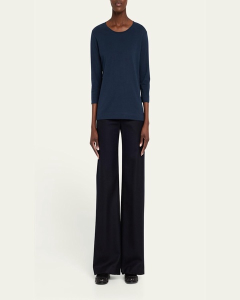 Hefiz Three Quarter Sleeve Cotton T-Shirt