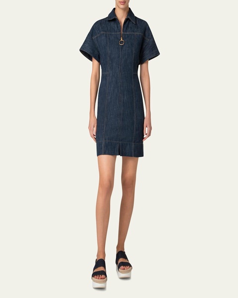 Mini Cotton Wool Denim Dress