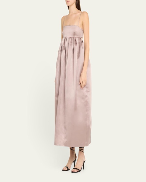 Liet Open-Back Duchess Satin Dress