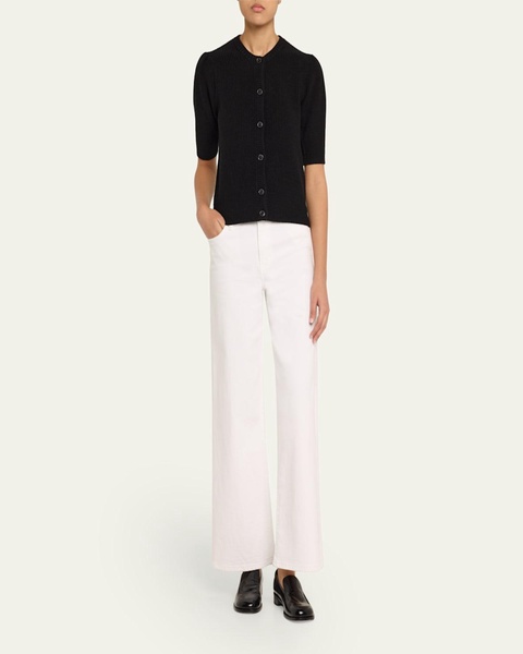 Shrunken Short-Sleeve Cardigan