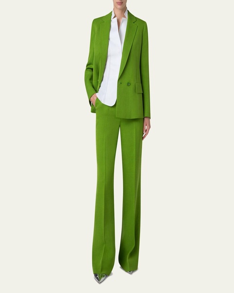 William Boyfriend Double-Breasted Silk Blazer