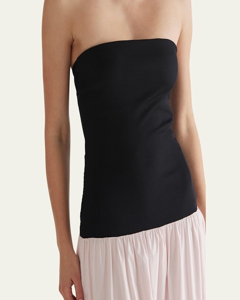 Amyra Strapless Drop-Waist Maxi Dress