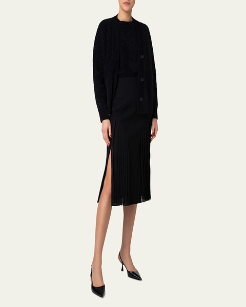 Boxy Brushed Cashmere Cardigan