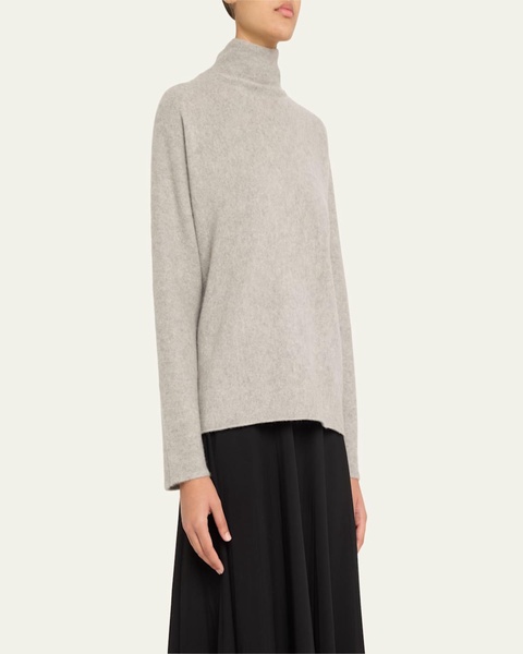 Boxy Cashmere Turtleneck Sweater