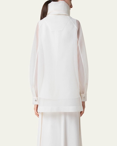 Palina Double Layer Techno Grid Parka