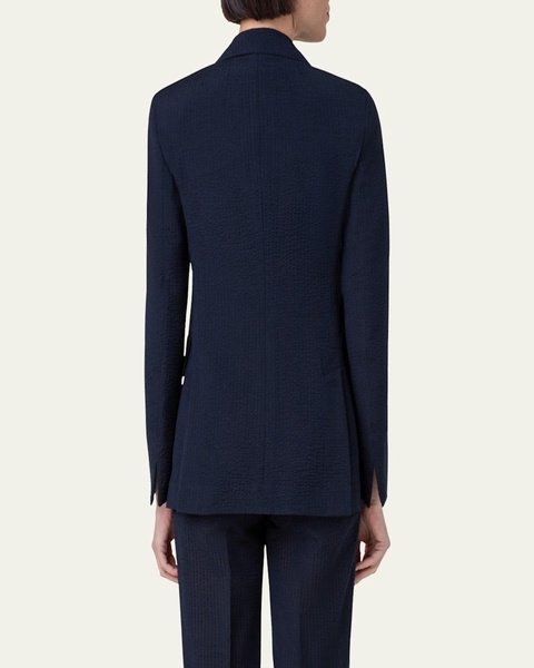 Percival Single-Breasted Seersucker Jacket