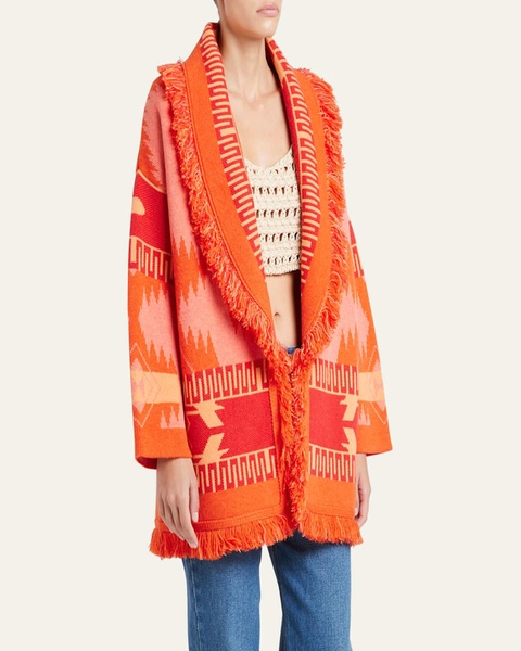 Icon Jacquard Belted Cardigan