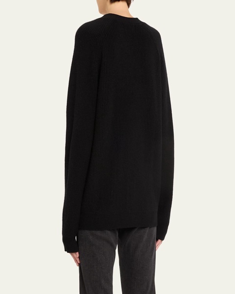 Leka V-Neck Ribbed Cashmere Cardigan