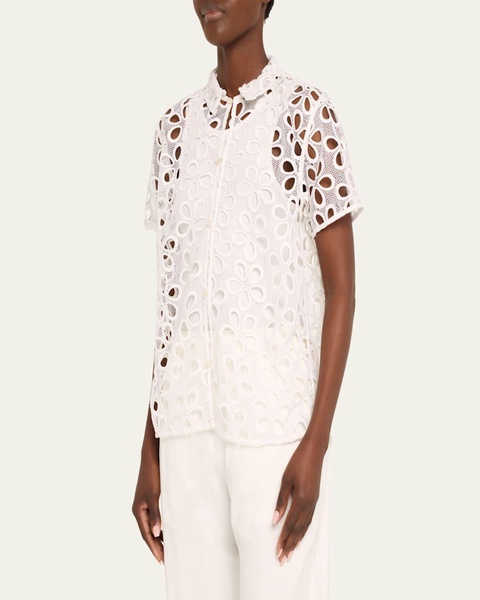 Primrose Floral Lace Button Down Shirt