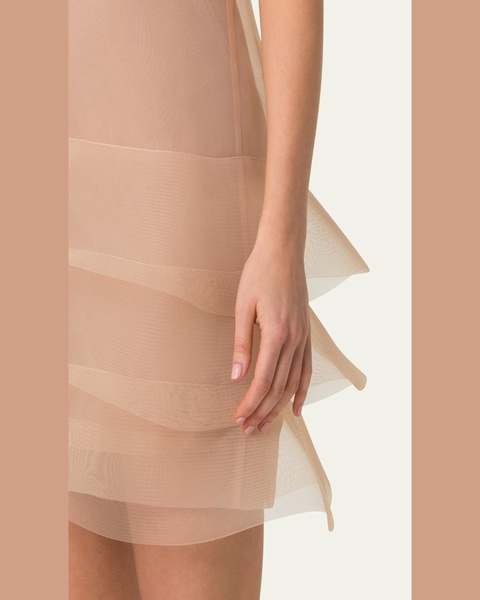 Hatband Waves Techno Organza Mini Dress