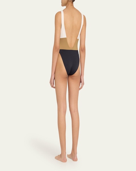 Hume Tricolor One-Piece Swimsuit
