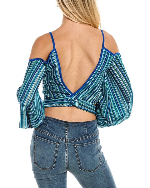 Ramy Brook Women's Ziva Crochet Long Sleeve Top