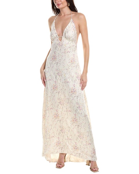 LoveShackFancy Cabane Silk Maxi Dress
