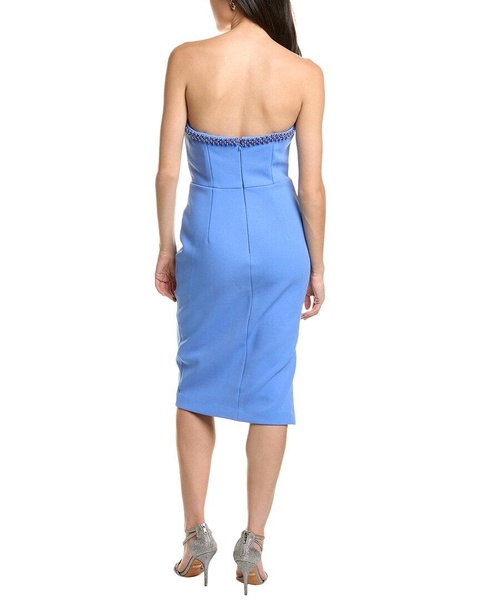 bonded crepe mini dress