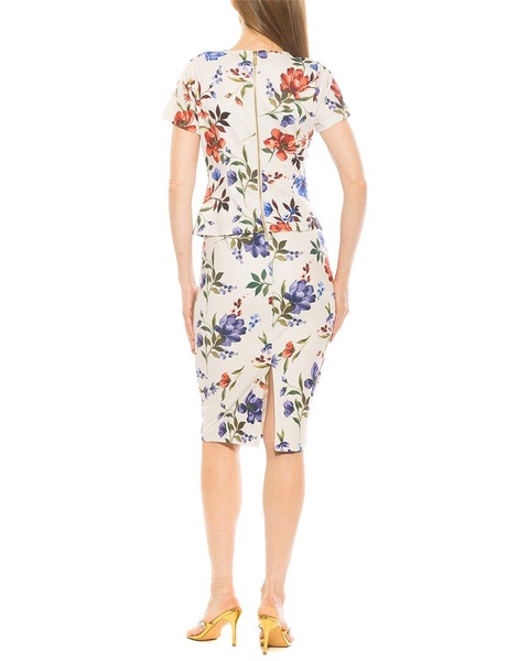 Alexia Admor Robin Crewneck Draped Midi Dress