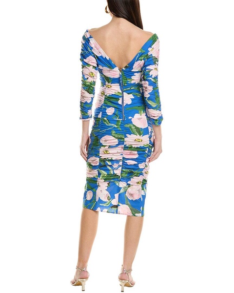 ruched midi dress